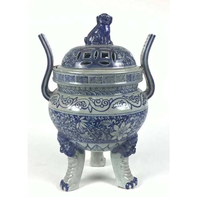 Perfect in every way, this antique Blue and White Incense burner has been waiting for a new home for many years. Kept for...