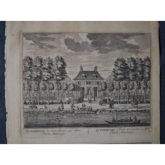 French Amsterdam, 1719 Two Engravings on One Sheet : Queekhoven For Sale - Image 3 of 11