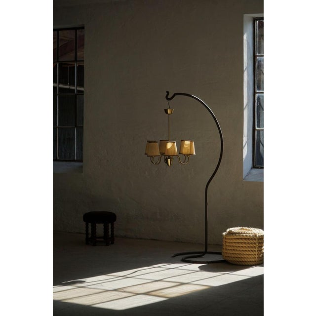 Mid-Century Modern 5 Arm Chandelier attributed to Hans Bergström, 1950s For Sale - Image 17 of 18