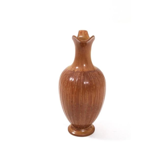Rörstrand Large Glazed Stoneware Vase with Handle by Gunnar Nylund for Rörstrand For Sale - Image 4 of 8