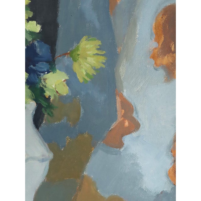 Mid-Century Modern 'Blossoms & Fruit' Vintage Swedish Expressive Still Life Oil Painting, Framed For Sale - Image 12 of 14