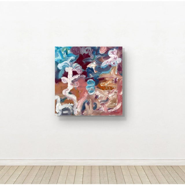 Abstract Matthew Izzo Oil Painting on Canvas 20" X 20" For Sale - Image 3 of 7