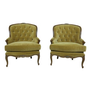 Pair Century French Louis XV Style Parlor Chairs For Sale
