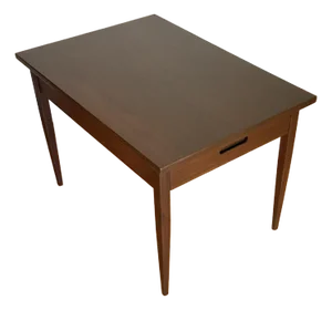 Mid-Century Modern Attributed to Jens Risom Walnut Side Table With Single Drawer