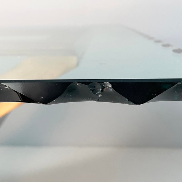 Art Deco Italian Rectangular Dining Table in Wood and Glass, 1930s For Sale - Image 4 of 18