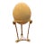 Vintage Ostrich Egg in Rams Head Brass Stand For Sale
