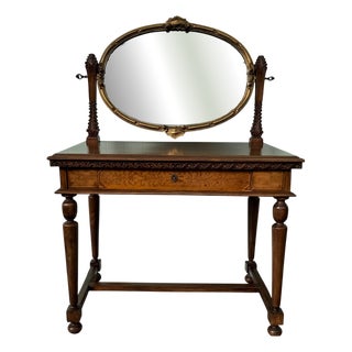Antique Dressing Table with Mirror, 1930s For Sale
