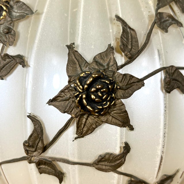 1950s 1950s Accurate Casting Hollywood Regency Cherub Lamp - 37" Manganese Glass & Victorian Fringe For Sale - Image 5 of 14