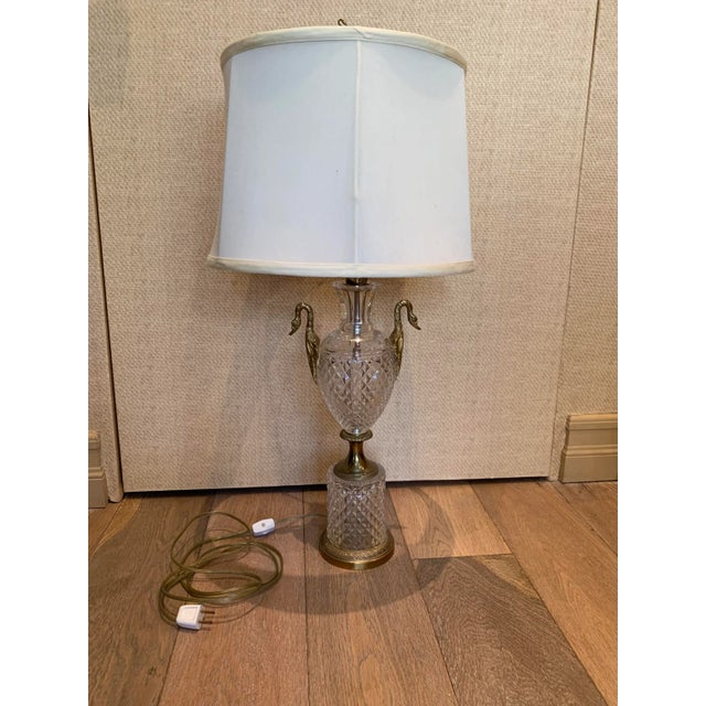 Mid 20th Century Mid 20th Century Cut Crystal Table Lamp For Sale - Image 5 of 10