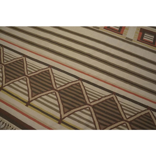 Mid 20th Century Indian Dhurrie Carpet For Sale - Image 9 of 9