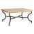 French Hand-Forged Wrought Iron + Ochre Marble Coffee Table, 1950s For Sale