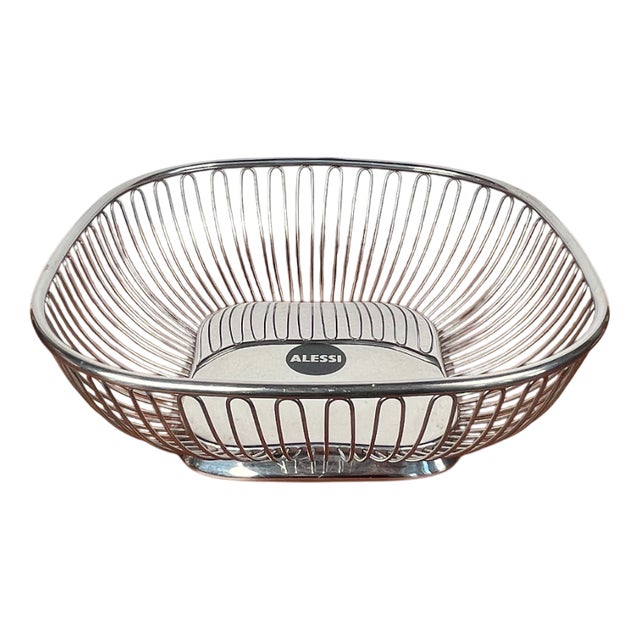 Italian Postmodern Stainless Steel Fruit Bowl from Alessi, 1980s For Sale