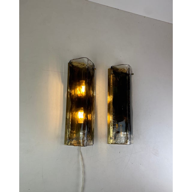 Murano and Brass Wall Lamps by J.T. Kalmar, Austria, 1960s, Set of 2 For Sale - Image 14 of 17