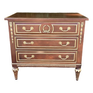 Late 20th Century EJ Victor Newport Historic Collection Neoclassical Three-Drawer Commode For Sale