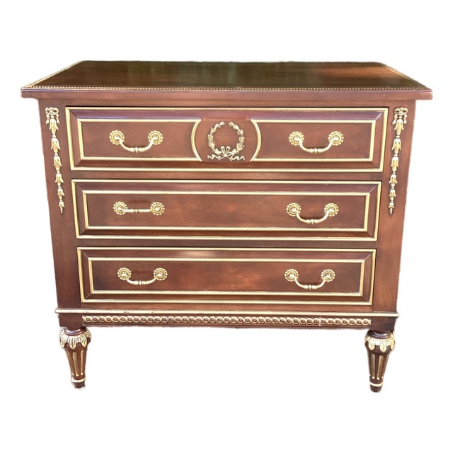 Late 20th Century EJ Victor Newport Historic Collection Neoclassical Three-Drawer Commode For Sale