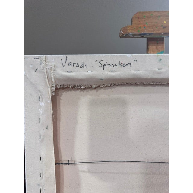 Spinnakers by Kathleen Varadi, 2018 Oil on Canvas For Sale - Image 13 of 14