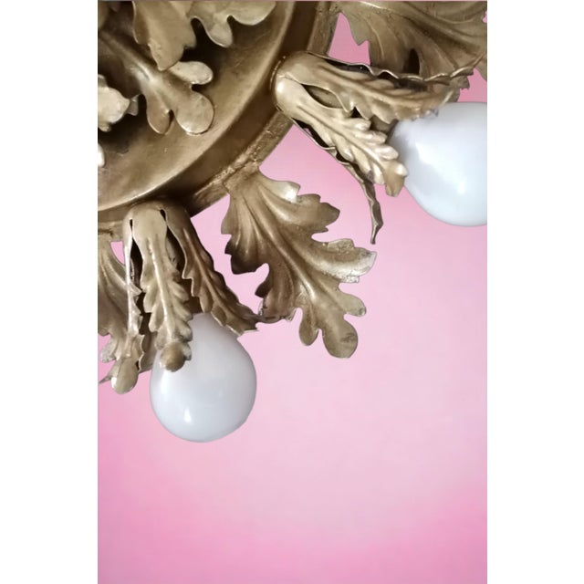 Large Florentine Ceiling Light attributed to Studio Banci Firenze, 1950s For Sale - Image 4 of 6