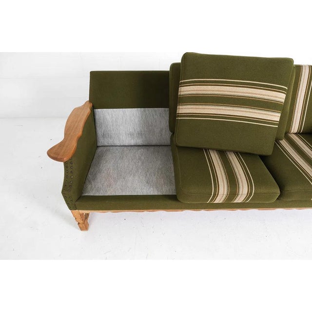 Green Vintage Danish Modern Paddle Arm Sofa For Sale - Image 8 of 13
