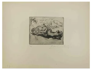 Anselmo Bucci, Sleep, 1917, Etching and Drypoint