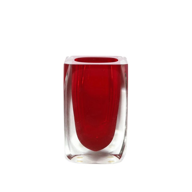 Mid-Century Modern Handblown Cardinal Murano Glass Vase For Sale - Image 12 of 12