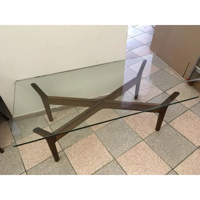 Mid-Century Modern Teak & Glass Coffee Table, 1955 For Sale - Image 3 of 18
