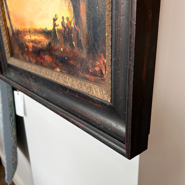 1990s Late 20th Century Landscape Oil Painting on Canvas, Framed For Sale - Image 5 of 12