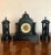Stone Antique Victorian 8 Day Movement Marble Clock Set, 1860, Set of 3 For Sale - Image 7 of 7