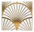 White Glass and Brass Panel, 1980s For Sale