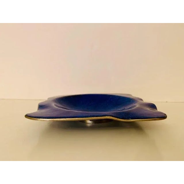 Blue Del Campo 1960s Italian Mid Century Enamel Bowl Tray For Sale - Image 8 of 13