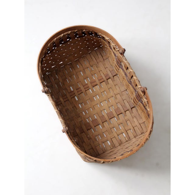 Vintage Hand-Painted Farmhouse Basket For Sale - Image 13 of 13