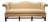Vintage Chippendale Style Mahogany Frame Camel Back Ivory Damask Print Upholstered Sofa For Sale