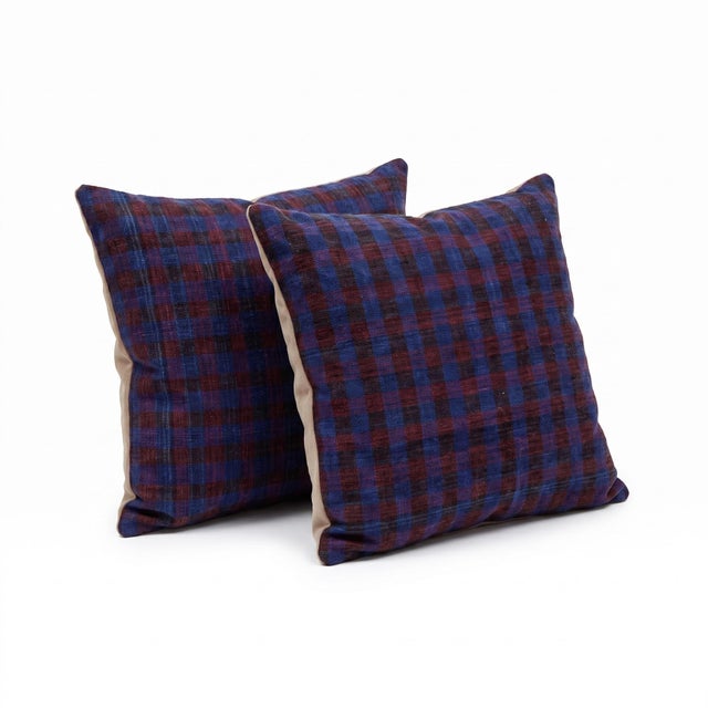 Mid-Century Modern Turkish Wool Kilim Pillow Cover 18'' X 20'' - Set of Two For Sale - Image 3 of 4