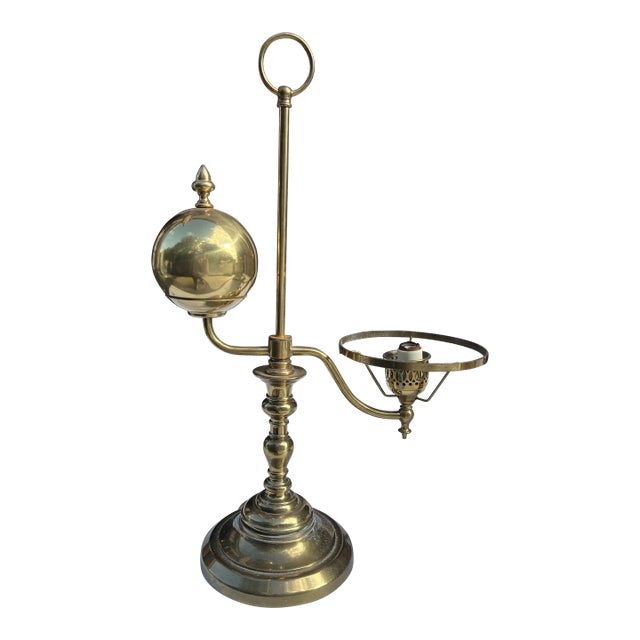 1970s Art Deco Brass Decorative Lamp For Sale