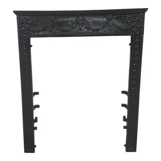 Late 19th Century 25.5" W X 30.5"h Cherub Decorative Fireplace Surround For Sale