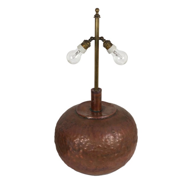 Huge Copper & Brass Table Lamps, Italy, 1970s, Set of 2 For Sale - Image 9 of 13