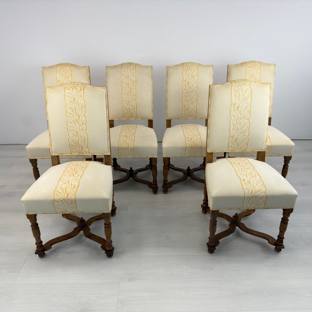 French French Louis XIII Dining Chairs – Set of 6 For Sale - Image 3 of 14