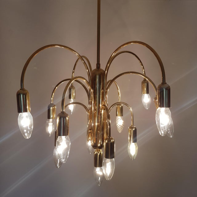 Mid-Century Sölken Leuchten 13-Arm Chandelier, Germany 1970s For Sale - Image 6 of 12