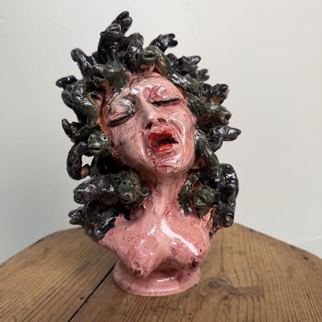 Ceramic Medusa Bust by Gennaro Condurso, Italy, 2010s For Sale - Image 4 of 16