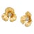 Syna Yellow Gold Flower Earrings with Diamonds, a Pair For Sale