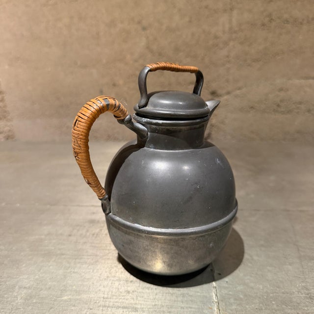 For your consideration, a Pooles Pewter HM3, Taunton Massachusetts, small teapot featuring a distinct, dark patina and a...