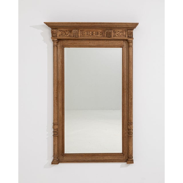 19th Century France Renaissance Amber Wood Mirror For Sale - Image 4 of 9