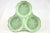 Hand-painted celadon spring green three section tray with handles works beautifully as tidbit server and equally as well...