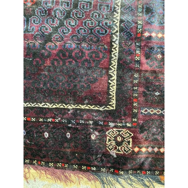 1970s Afghan Grey Baluch Rug For Sale - Image 5 of 18