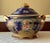 Vintage Chinese Porcelain Tureen, Hand Painted, Royal Blue & Gold Floral For Sale - Image 4 of 12