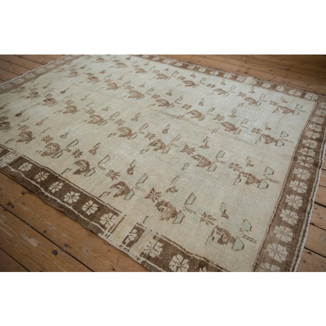 Shabby Chic Vintage Distressed Oushak Carpet - 6'2" X 8'5" For Sale - Image 3 of 11