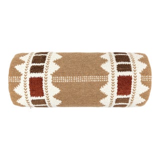 Scalamandre 21" x 7" Mistral Bolster Pillow in Canyon For Sale