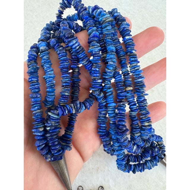 Stunning Vintage lapis multi strand beaded necklace, a rare find. Mid west American made.