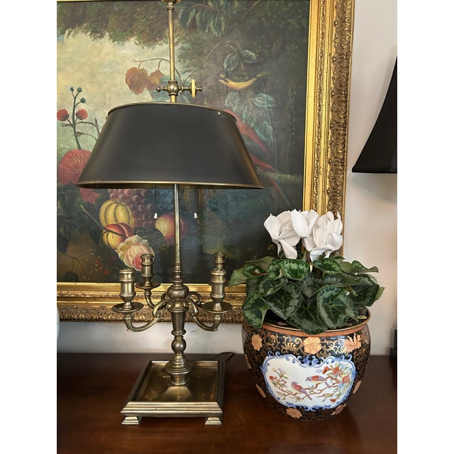 Brass Vintage Chapman Brass Bouillotte Lamp For Sale - Image 8 of 9