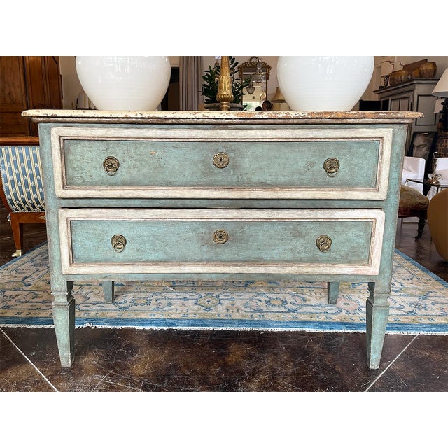 18th Century Swedish Gustavian Painted Chest of Drawers For Sale - Image 12 of 12