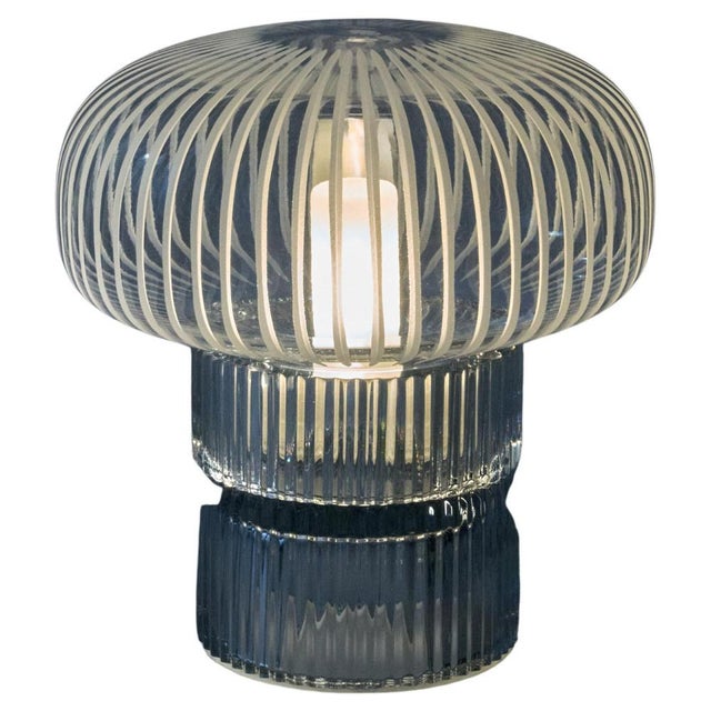 Pure Crystal Glass Tello Clear and Piccolo Table Lamp by Studio Bojola For Sale - Image 9 of 9